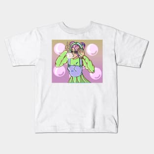 Bubblegum girl v2 Kids T-Shirt